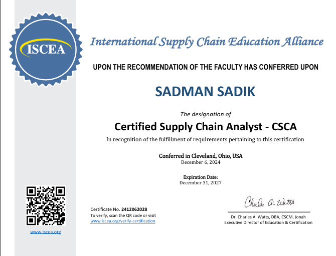 CSCA Certificate